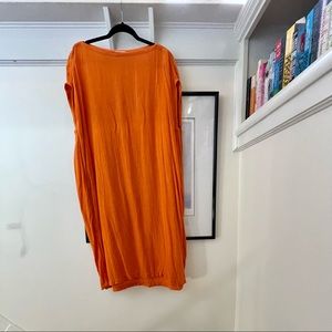 Black crane box dress orange xs